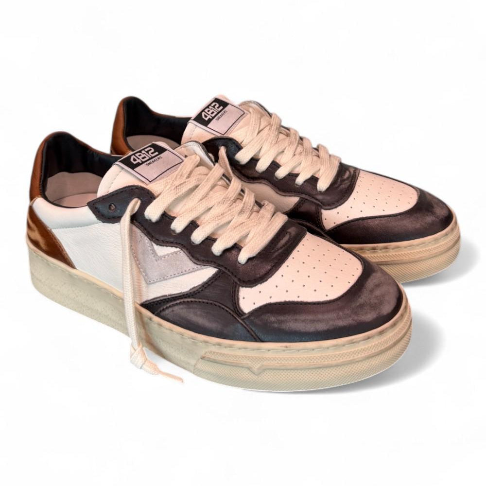 Sneaker uomo Hyper pelle bianca moro 