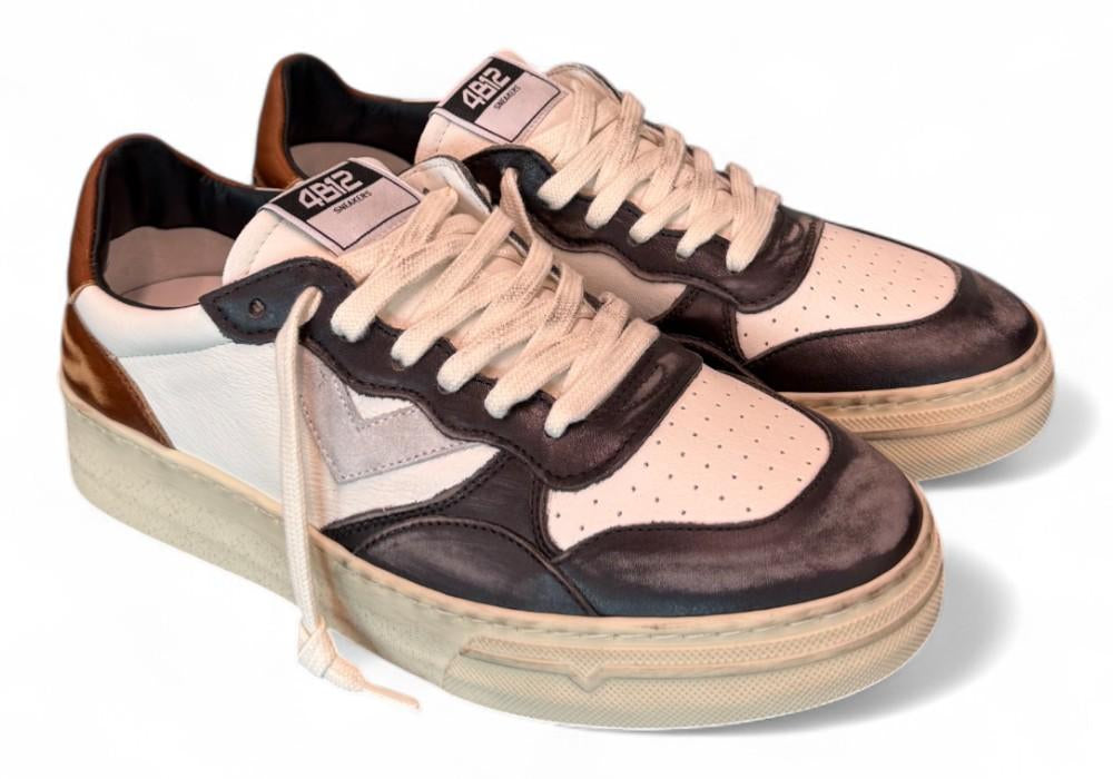 Sneaker uomo Hyper pelle bianca moro 