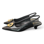 Slingback bottone nero Elisa Lanci 