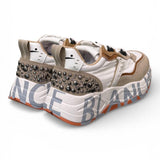 Sneaker donna Voile Blanche Club 105 bianco cuoio borchie 2E42 