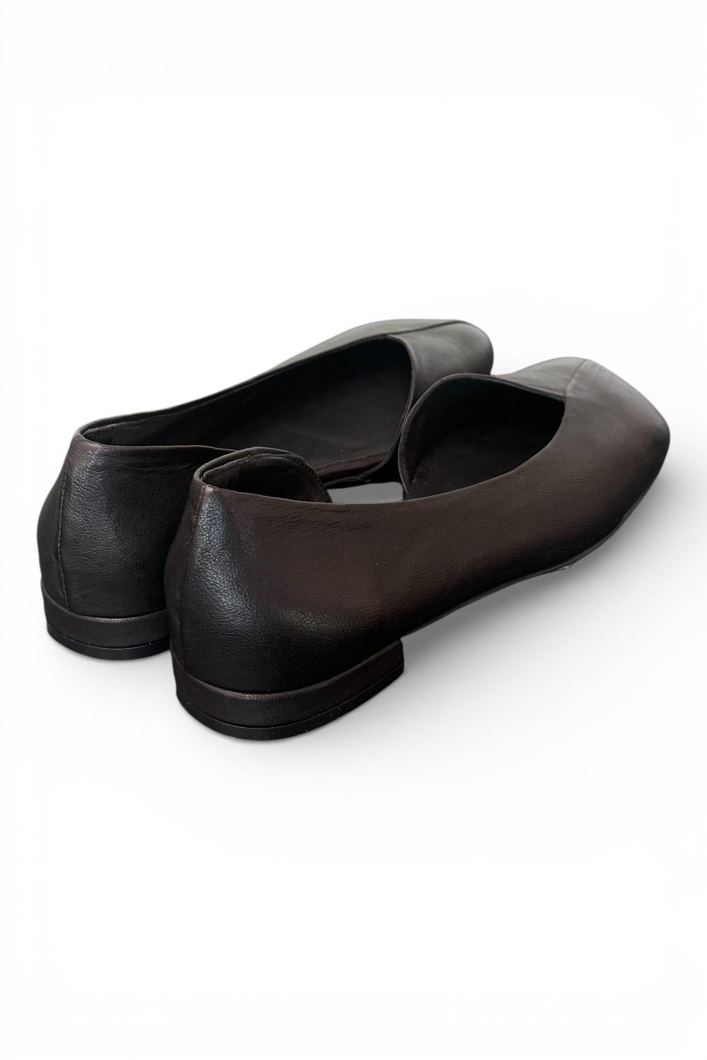 Ballerina pelle nera Cuir Noir<BR/> 