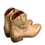 Stivaletto texano intagliato oro Zoe 