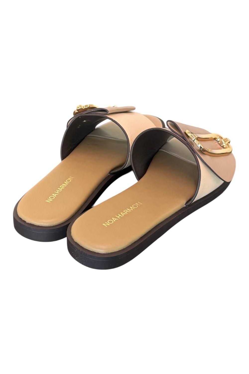Ciabatta fibbia beige latte Noa Harmon 