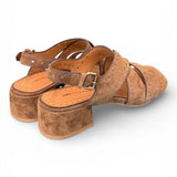 Sandalo incrocio suede tabacco Bruno Premi 