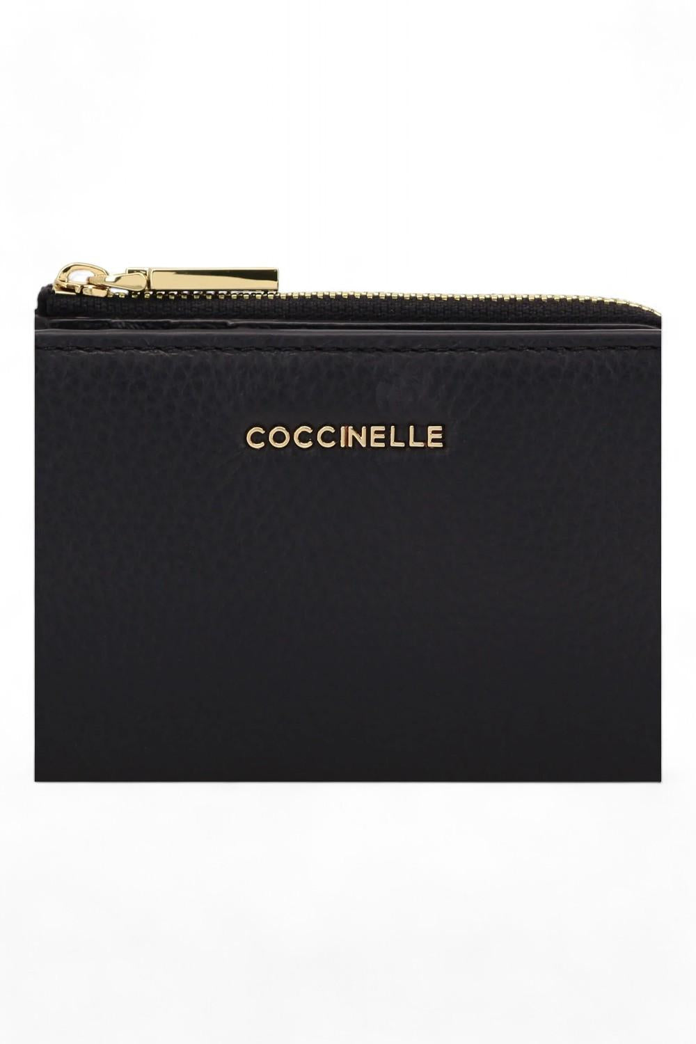 Portafogli piccolo Coccinelle metallic soft nero 