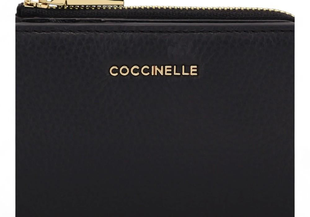Portafogli piccolo Coccinelle metallic soft nero 