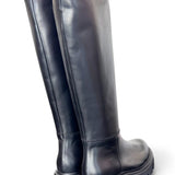 Stivale suola gomma xl  pelle nera Anima 