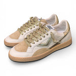 Sneaker donna 4B12 Play New D2003 bianca beige oro 