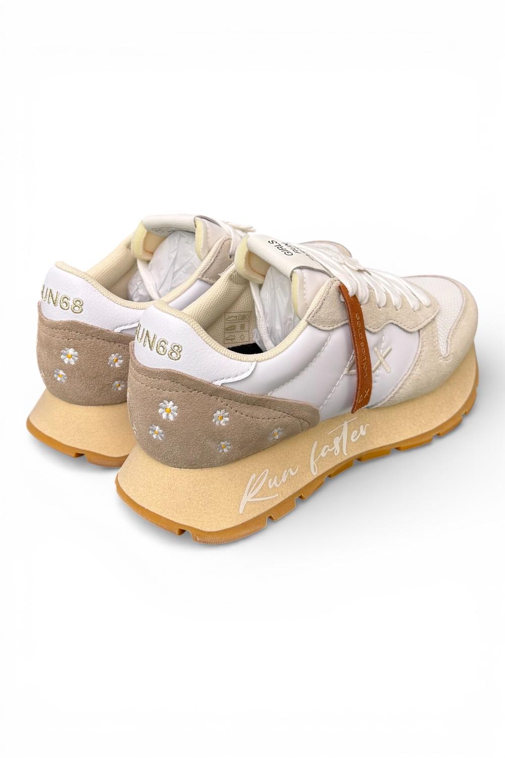 Sneaker donna Sun 68 Ally Vintage bianco panna 