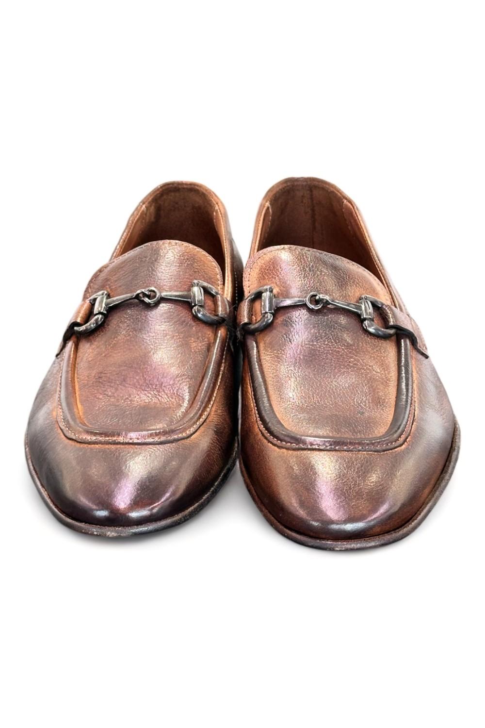 Mocassino accessorio cuoio tuffato Pawelks<BR/> 