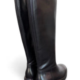 Stivale cavallerizzo V pelle nera Francesco Brunelli<BR/> 