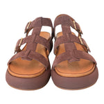Sandalo gabbia suede moro Z40 Inuovo<BR/> 