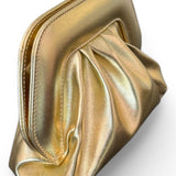 Pochette chiusura scatto ecopelle platino 