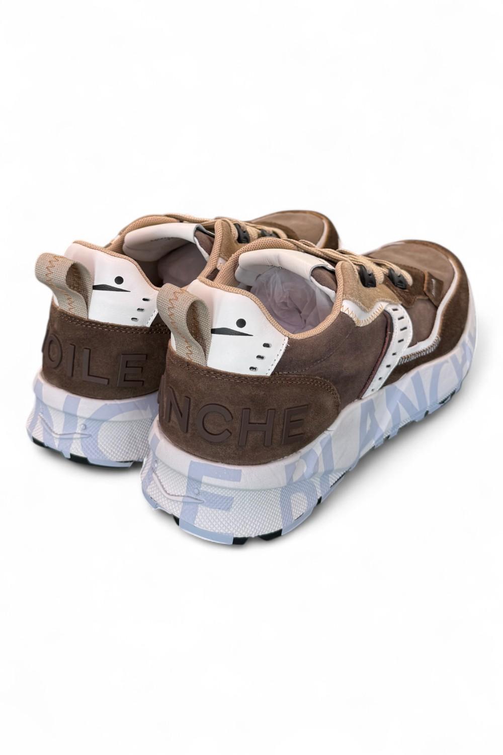 Sneaker uomo Club 01 Marrone Voile Blanche<BR/> 