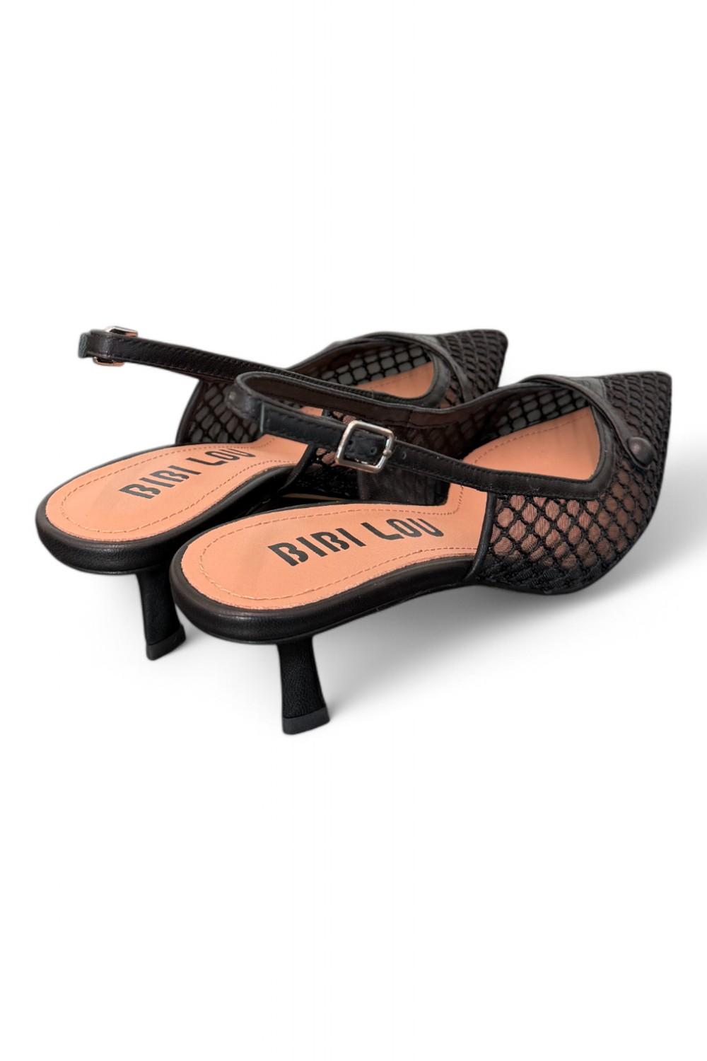 Slingback Bibi Lou rete nero tacco 