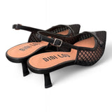 Slingback Bibi Lou rete nero tacco 
