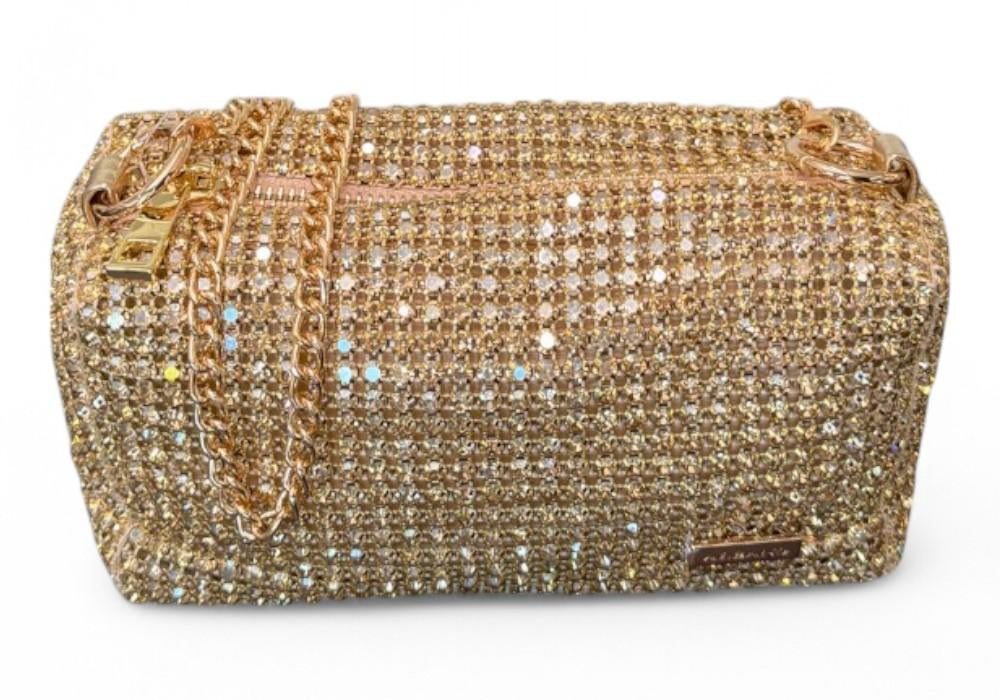 Pochette strass crystal oro Albano 