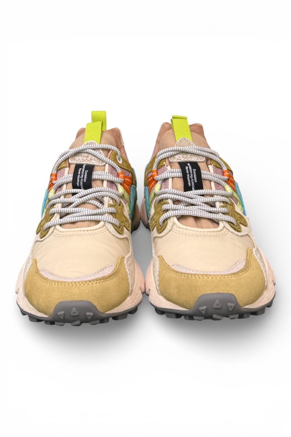 Sneaker donna Yamano 3 1E94 cream green Flower Mountain 