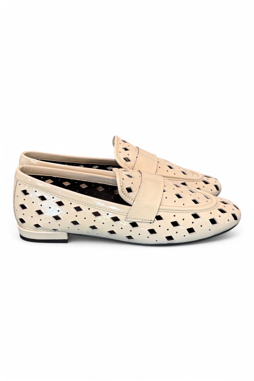 Mocassino forato naplak burro Elvio Zanon<BR/> 