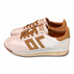 Sneaker donna Back70 Jogger nappa latte cuoio 