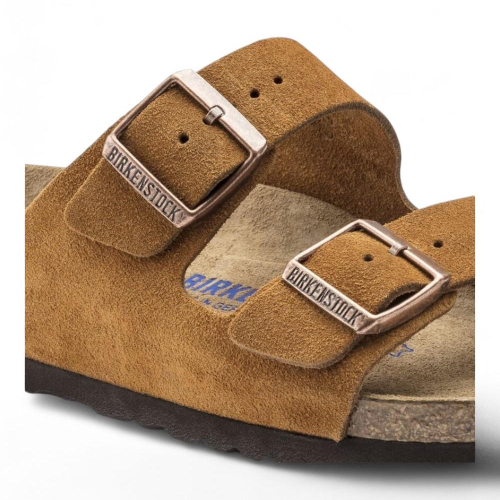 Ciabatta Birkenstock Arizona Suede Mink 1027162<BR/> 