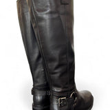 Stivale biker pelle nera Angelica 