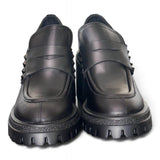 Mocassino donna nero borchie tacco 60 Target<BR/> 