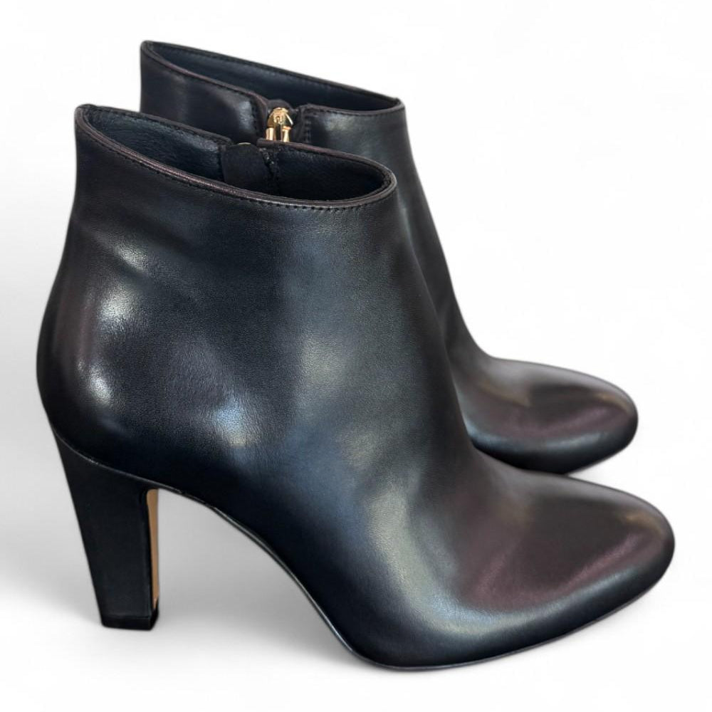 Stivaletto zip T80 pelle nera Elisa Lanci<BR/> 