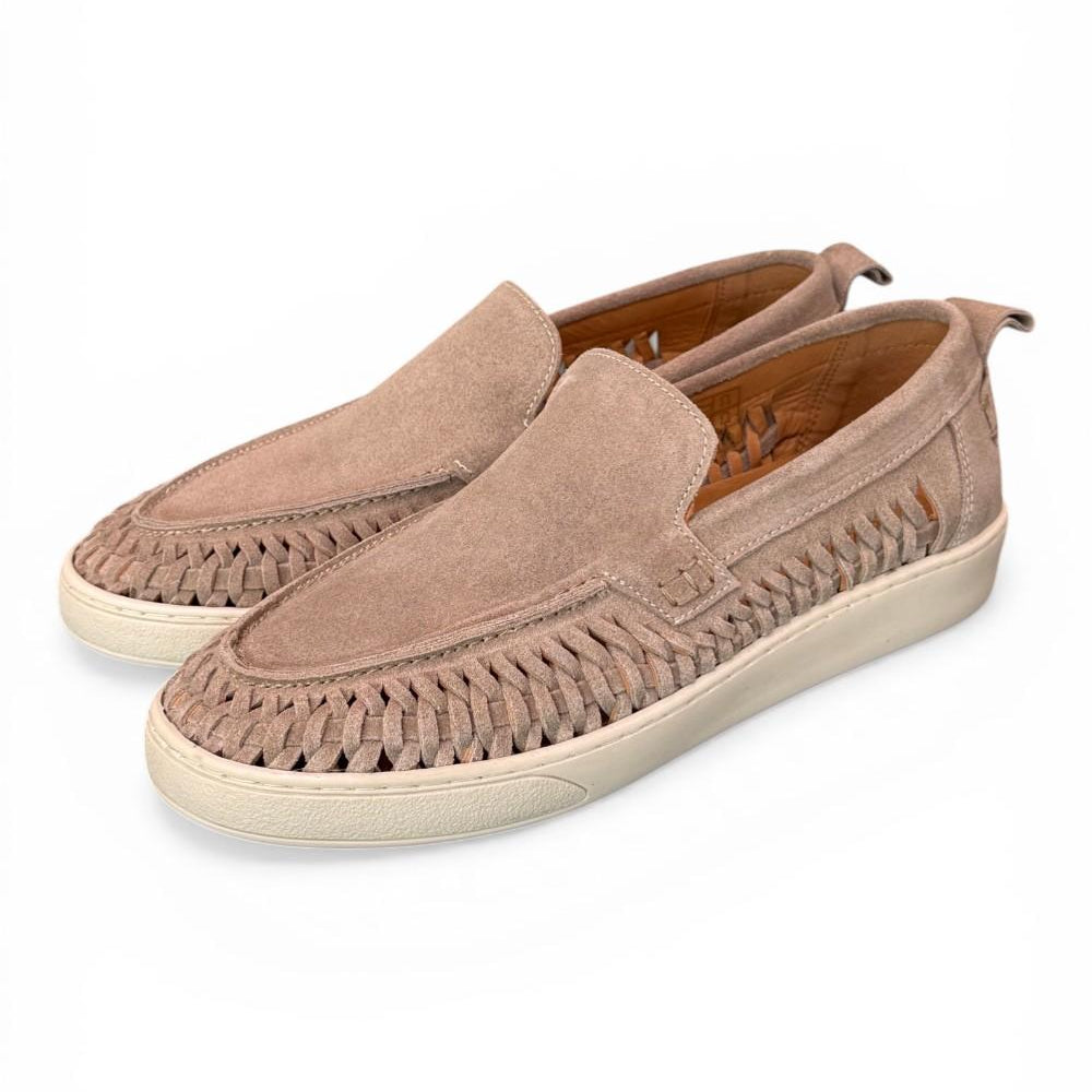 Mocassino cassetta suede intreccio beige Pawelks<BR/> <BR/> 