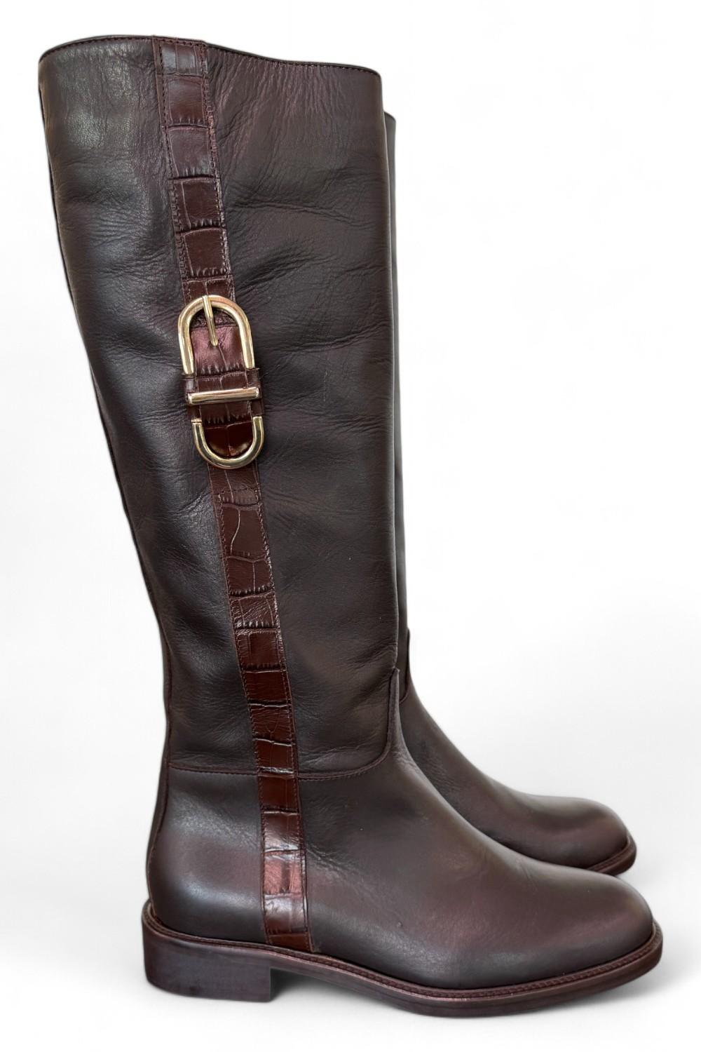 Stivale cavallerizzo testa di moro accessorio Cuir Noir 
