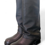 Stivale biker ghetta pelle nera Ranye <BR/> 