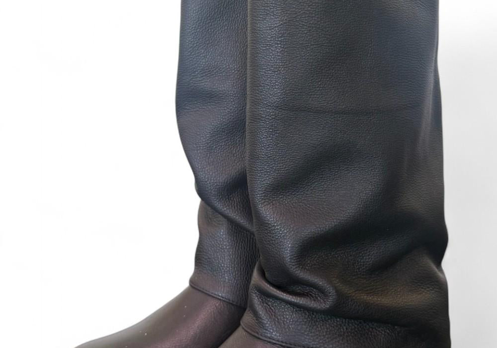 Stivale biker ghetta pelle nera Ranye <BR/> 