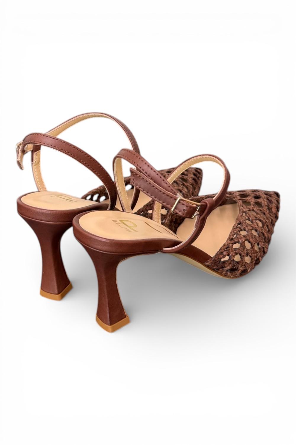 Slingback rafia bruciato T70  Matteo Pitti 