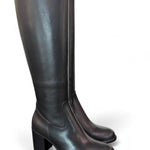 Stivale zip pelle nera tacco 60 Anima <BR/> 