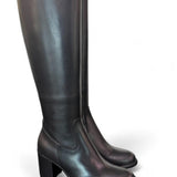 Stivale zip pelle nera tacco 60 Anima <BR/> 