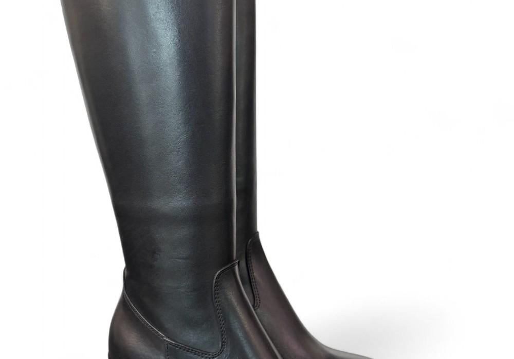 Stivale zip pelle nera tacco 60 Anima <BR/> 