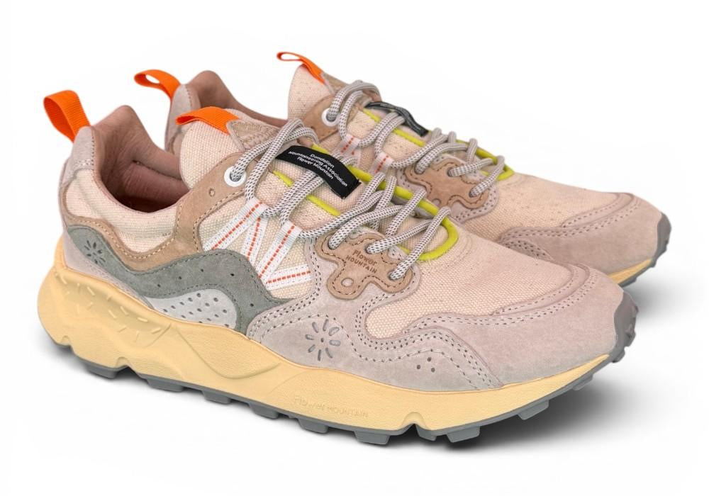 Sneaker uomo Yamano 3 1N48 Canvas O.White Sage Flower Mountain 