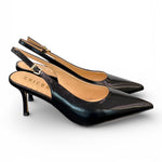 Slingback pelle nera T70 Chiconic 