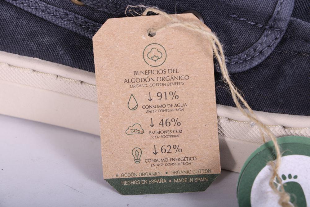 Scarpa barca tela blu Natural World 