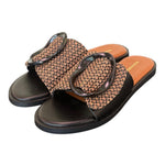 Ciabatta fibbia nero camel Noa Harmon 
