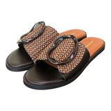 Ciabatta fibbia nero camel Noa Harmon 