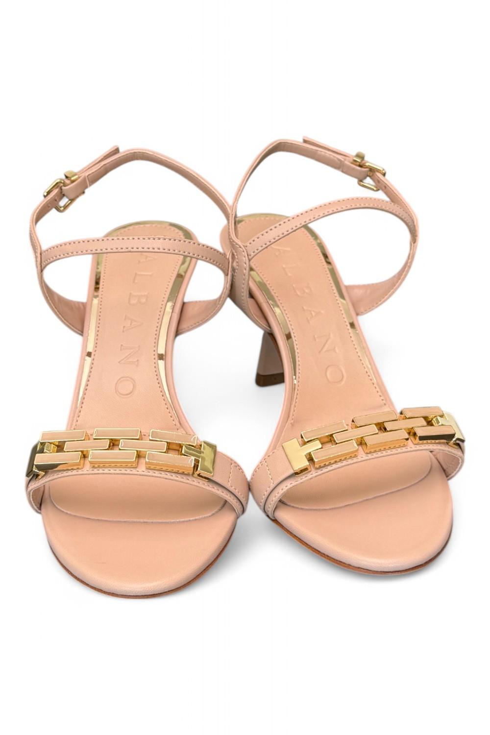 Sandalo Albano nude accessorio tacco 7 
