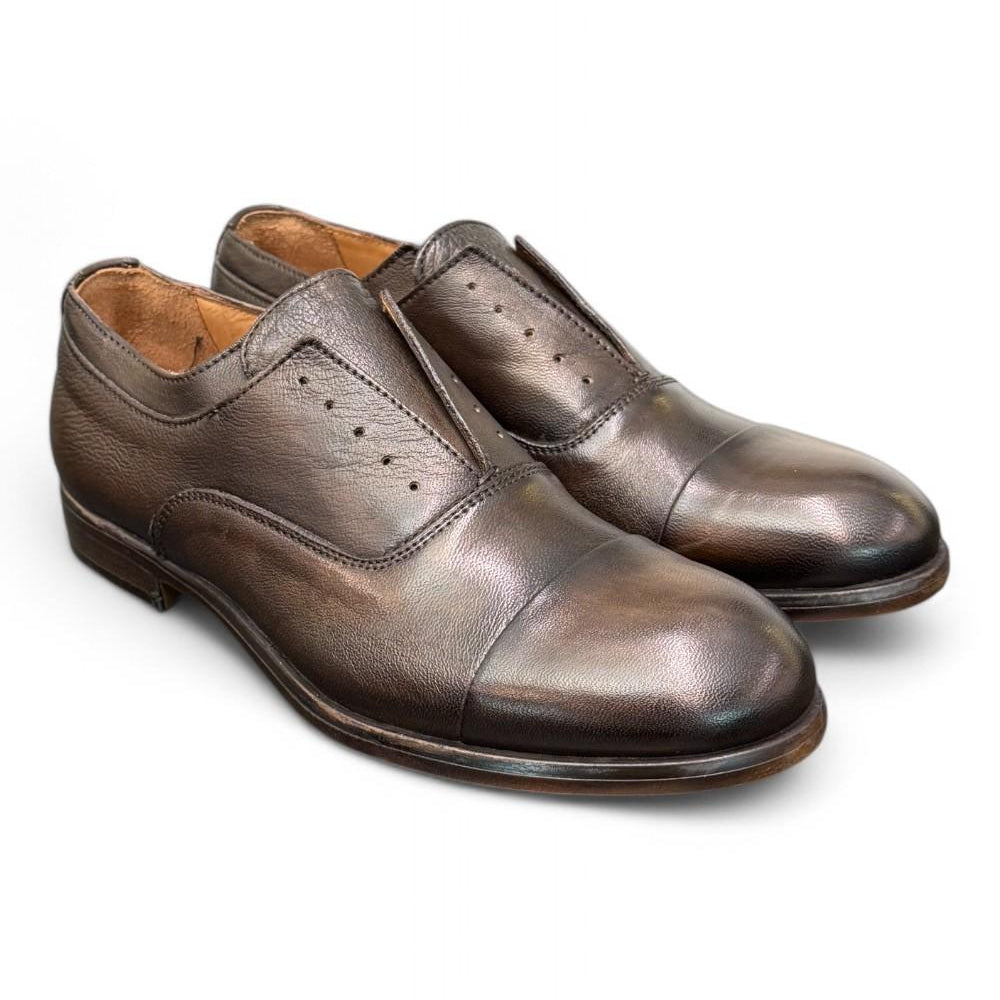Scarpa uomo no-lace testa di moro F.lli Rennella 