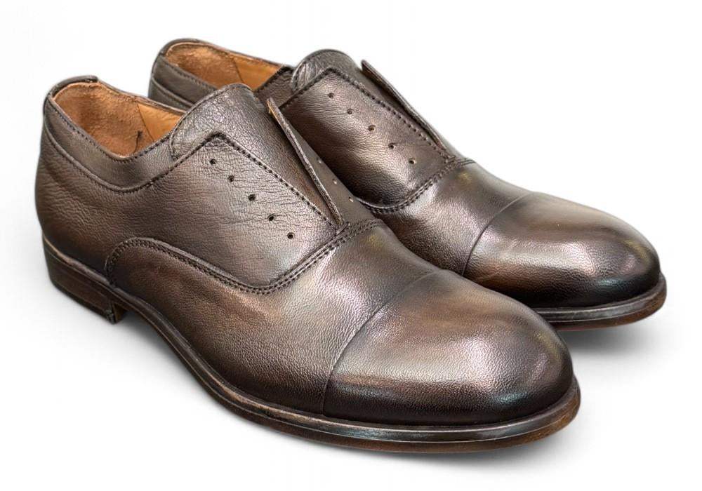 Scarpa uomo no-lace testa di moro F.lli Rennella 