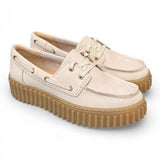 Barca Clarks Boat Cleyhill Torhill nabuk latte 