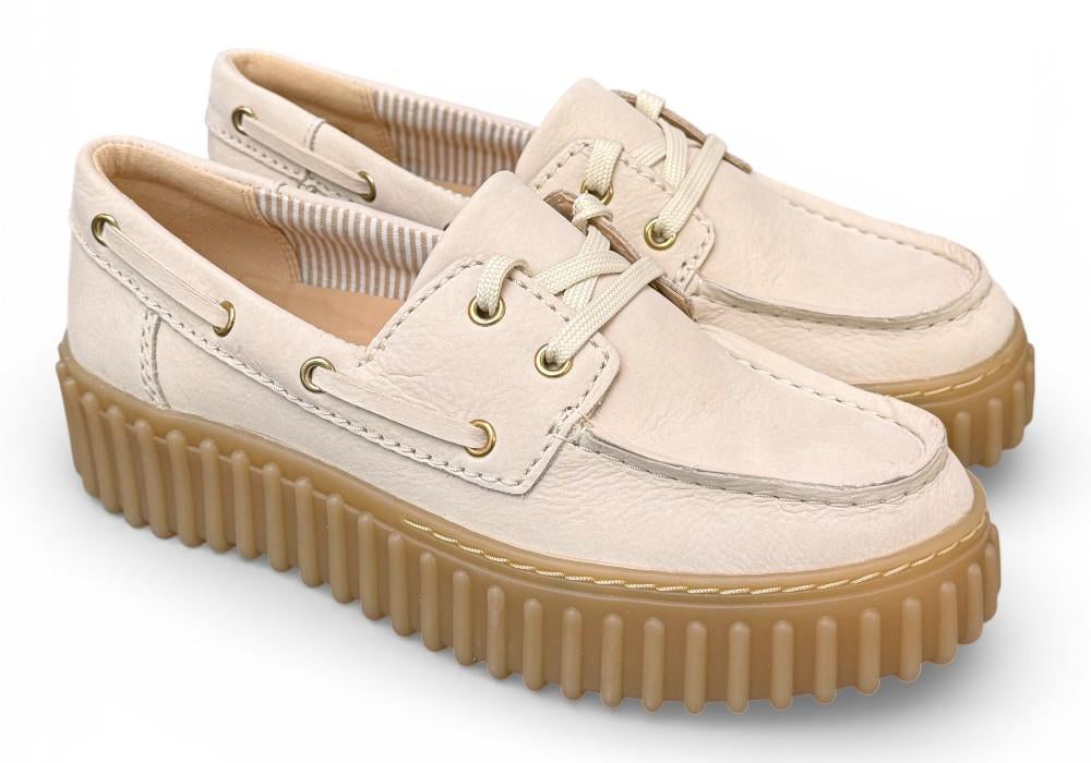 Barca Clarks Boat Cleyhill Torhill nabuk latte 