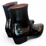 Stivaletto texano lucido nero Matteo Pitti 