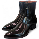 Stivaletto texano lucido nero Matteo Pitti 