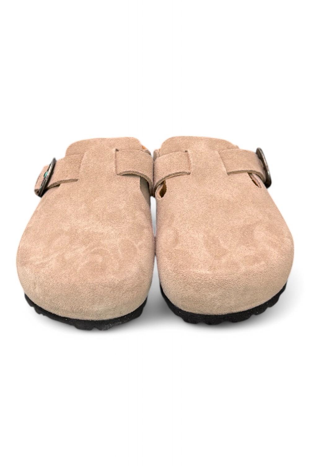 Sabot Taji by Lagoa in suede pietra 