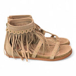 Sandalo beige con frange Emanuel Vee 